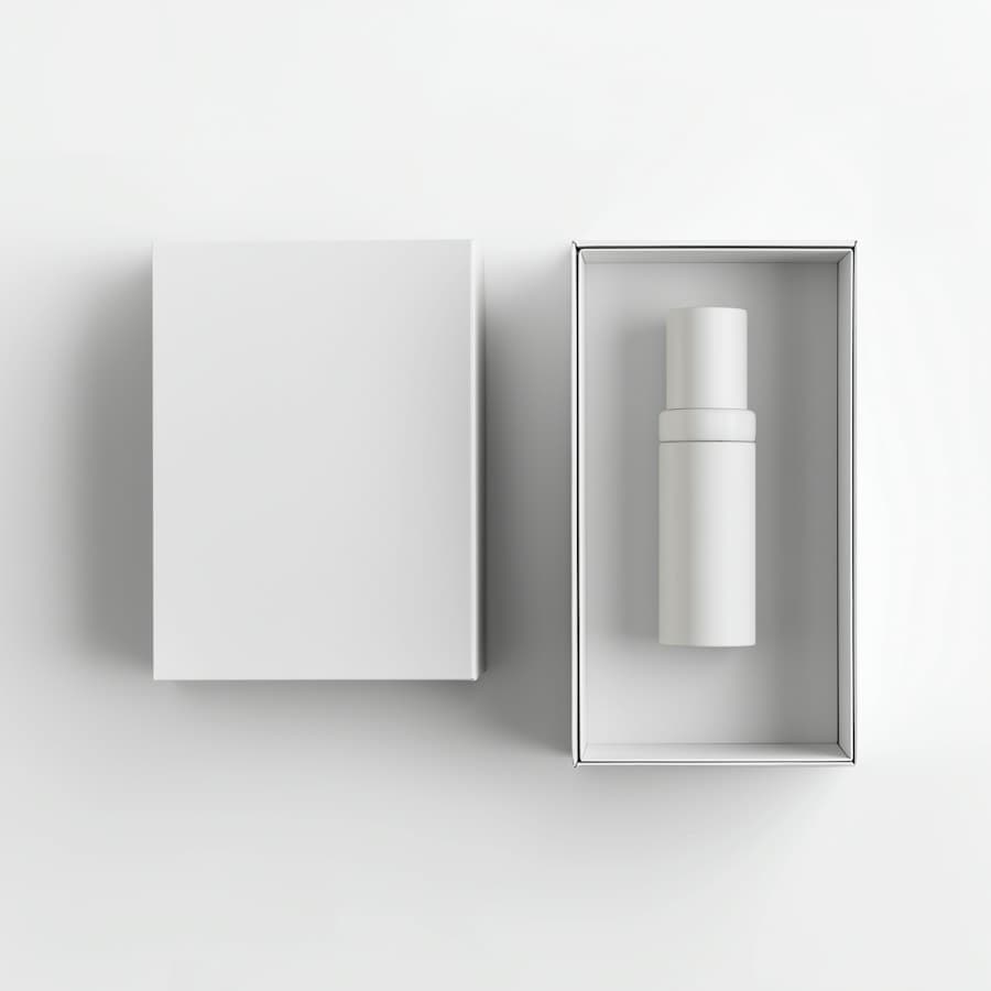 Minimal packaging design with clean labels on a soft background