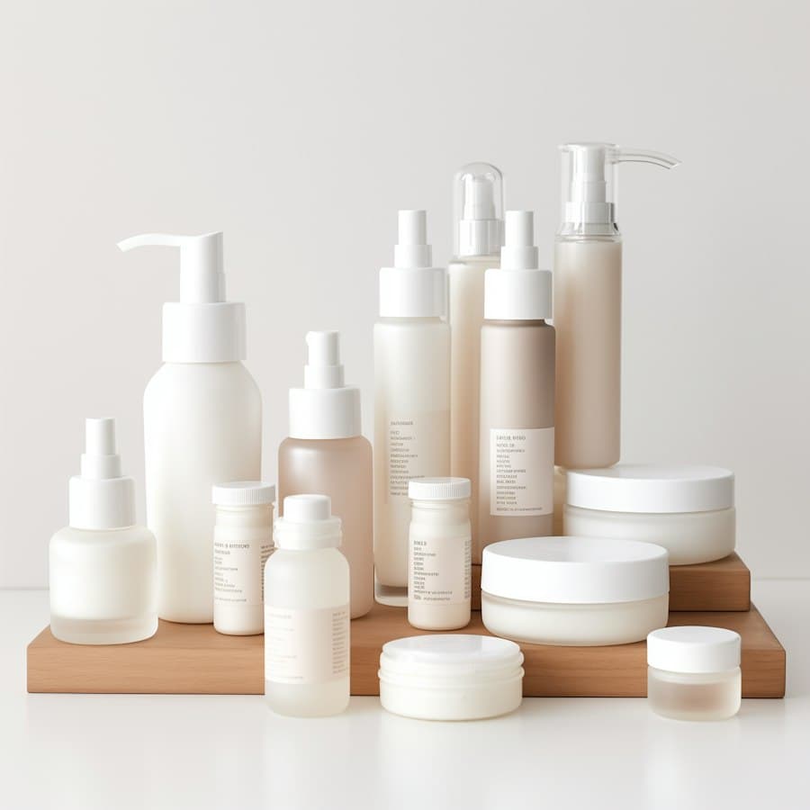 Elegant skincare product display
